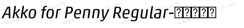 Akko for Penny Regular字体转换